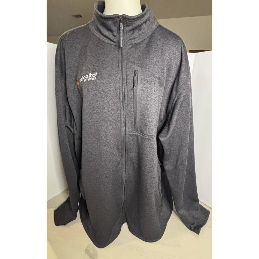 The North Face Jacket Mens 3XL Gray Softshell Full Zip Fleece Lined Outdoor Logo